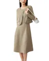 Ounixue Vest & Dress Set In Green
