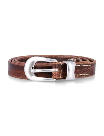 Our Legacy 100% Cow Leather Belt For Men In Brown