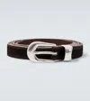 Our Legacy 2 Cm Calf Hair Belt In Brown
