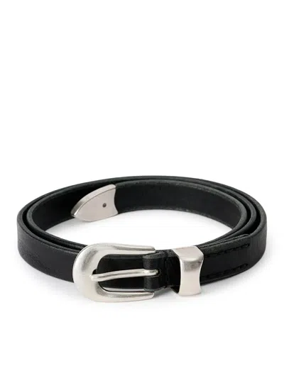 Our Legacy 2cm Black Leather Belt