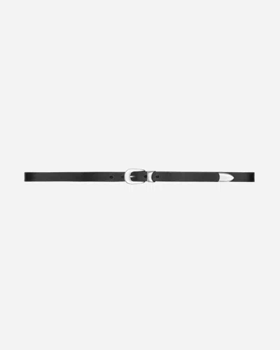 Our Legacy 2cm Leather Belt In Black