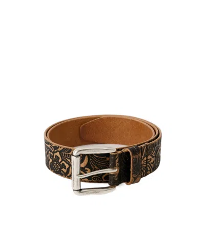 Our Legacy 4 Cm Belt 350 Usd  Paisley Black Vintage Leather In Brown