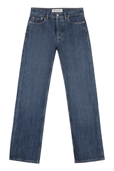 Our Legacy 5-pocket Straight-leg Jeans In Blue