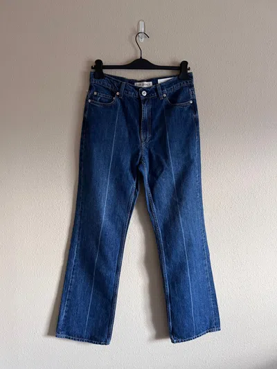Pre-owned Our Legacy 70's Cut Mid Blue Crease Denim