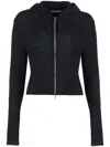 Our Legacy Compact Zipped And Hooded Cardigan In 黑色