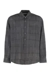 Our Legacy Above Checked Cotton-blend Shirt In Gray
