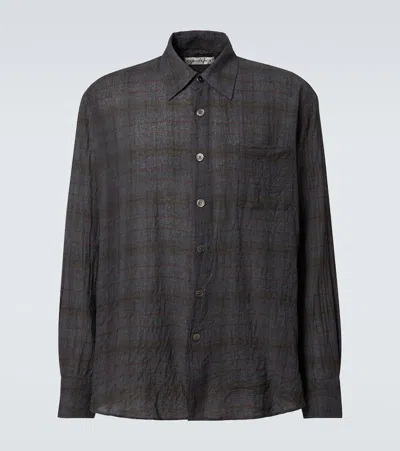 OUR LEGACY ABOVE CHECKED COTTON-BLEND SHIRT