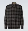 Our Legacy Long Sleeve Checked Shirt With Chest Pocket In Gray