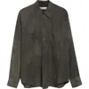Our Legacy Above Cotton & Wool Button-up Shirt In Gray