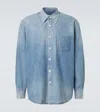 Our Legacy Long Sleeve Button-down Shirt Featuring Pocket In Blue