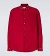 Our Legacy Above Embellished Cotton Poplin Shirt In Red