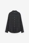 Our Legacy Check Pattern Button-down Shirt With Chest Pocket In Anthracite