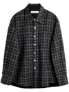 Our Legacy Above Shirt Black Checked Linen Blend Shirt - Above Shirt In Black