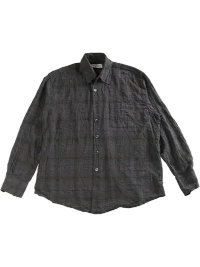 OUR LEGACY OUR LEGACY ABOVE SHIRT,M2252ASB BAZAAR CHECK BREEZE WEAVE