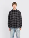 Our Legacy Long Sleeve Checked Shirt With Chest Pocket In Brown
