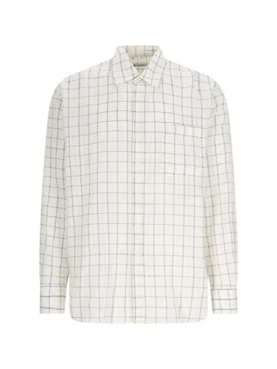 Our Legacy Above Checked Shirt In White