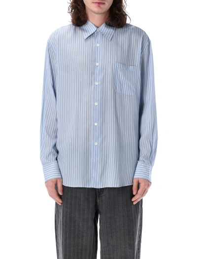 Our Legacy Above Striped Shirt In Gnawed Blue