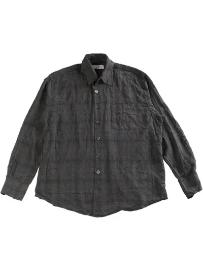 OUR LEGACY ABOVE SHIRT - MEN'S - COTTON/POLYESTER/MOTHER OF PEARL