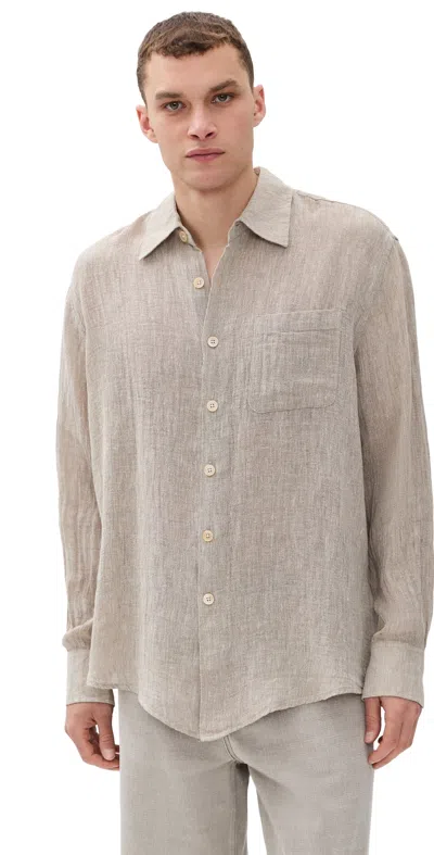Our Legacy Above Shirt Pollen Dust Sparse Crepe Weave In Brown