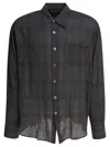 Our Legacy Check Pattern Button-down Shirt With Chest Pocket In Black