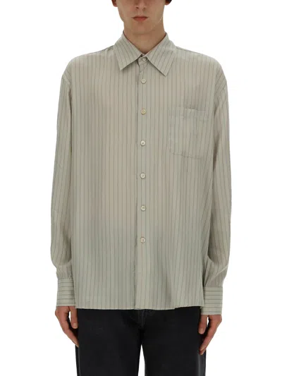 Our Legacy Above Stripe Button-up Shirt In White