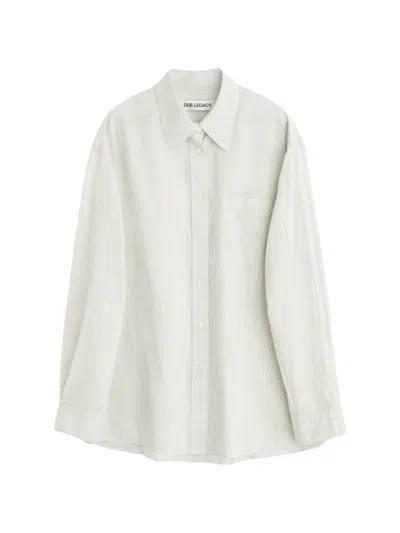 Our Legacy Above Stripe Pocket Shirt In Neutral