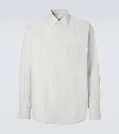 Our Legacy Above Striped Cotton-blend Shirt In White