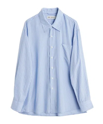 Our Legacy Above Striped Shirt In Blue