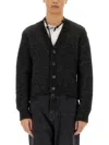 Our Legacy Textured V-neck Cardigan With Button-down Front