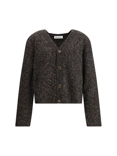 Our Legacy Academy V-neck Button Cardigan In Brown