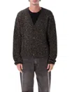 Our Legacy Bear Twist Mouline Wool Cardigan In Multi