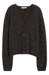 Our Legacy Brown Textured Wool Cardigan In Black