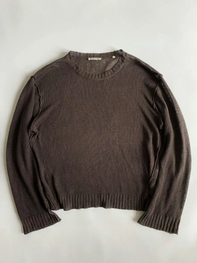 Pre-owned Our Legacy Acre Linen Knit Brown Sweater