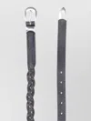 Our Legacy Adjustable Braided Belts For Versatile Style In Gray