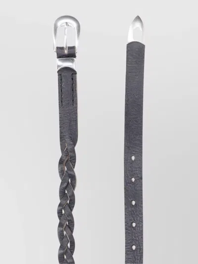 Our Legacy Adjustable Braided Belts For Versatile Style In Gray
