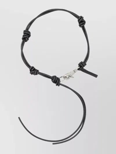 Our Legacy Adjustable Knotted Keyring Design In Black