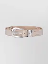 Our Legacy Adjustable Metal Buckle Smooth Finish Belts In Neutral