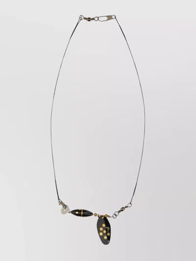 Our Legacy Adjustable Rotating Pendant Necklace In Multicolour