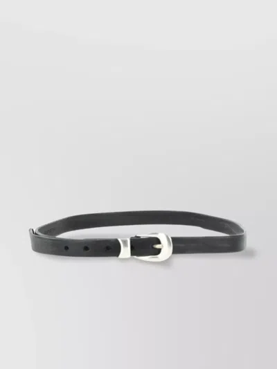 Our Legacy Adjustable Smooth Finish Belt In Black