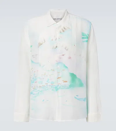 OUR LEGACY ADORN PRINTED COTTON AND SILK SHIRT