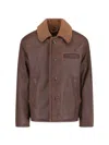Our Legacy Shearling Collar Front Pockets Jacket In Brown