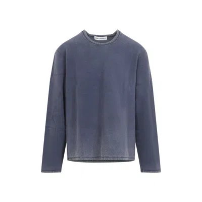 Our Legacy Double Lock Brushed Cotton-jersey Sweatshirt In Blue