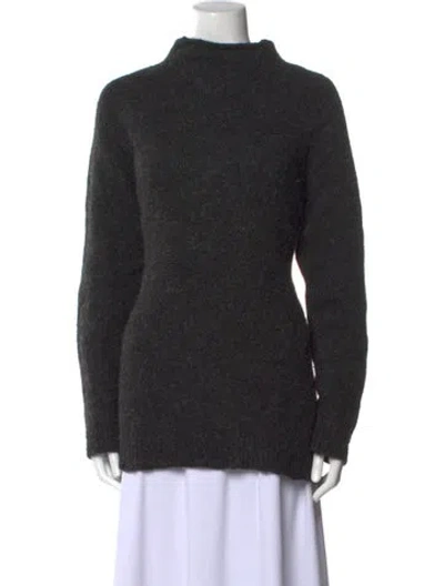 Pre-owned Our Legacy Alpaca Mock Neck Sweater In Black