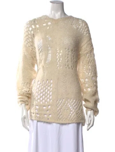 Pre-owned Our Legacy Alpaca V-neck Sweater In Neutral