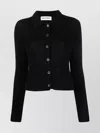 Our Legacy Alpaca Wool Blend Knit Polo Top In Black