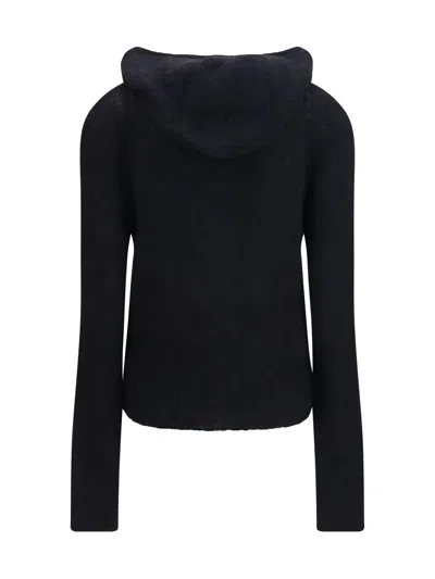 Our Legacy Alpaca-blend Zip-up Hoodie In Black