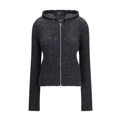 Our Legacy Alpaca-blend Zip-up Hoodie In Gray