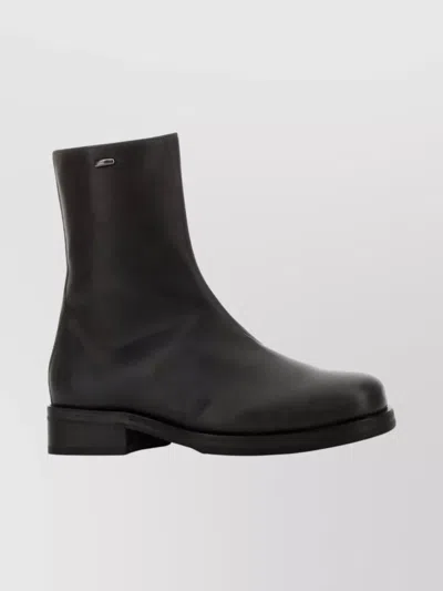 Our Legacy Ankle Boots With Block Heel And Round Toe In Black