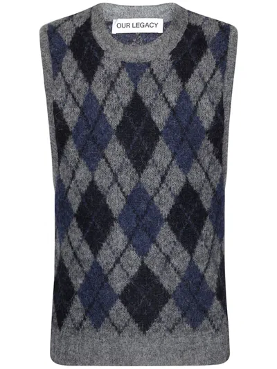 OUR LEGACY ARGYLE CHECK-PATTERN VEST