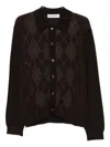 Our Legacy Mens Pub Argyle Evening Diamond-stitch Wool Polo Shirt In Brown